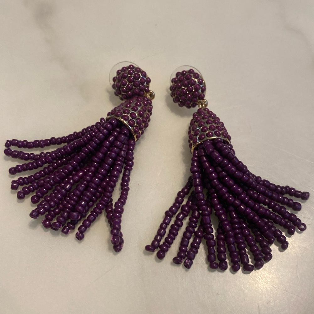 Baublebar purple dangle earrings